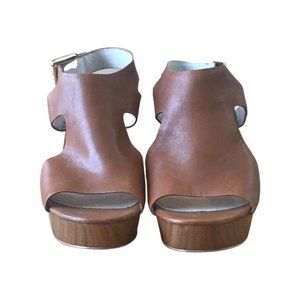 Michael Kors Tan Leather Wedges